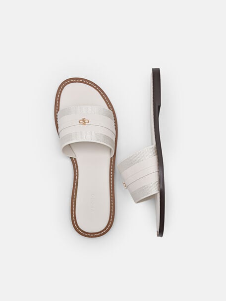 Slide Sandals, Chalk