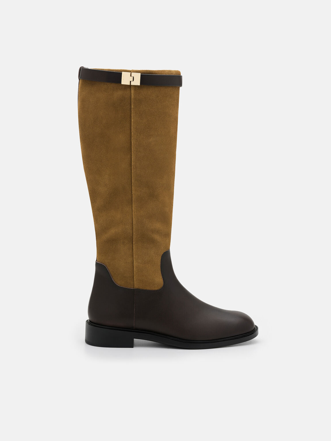 Jatte Suede Knee Boots, Dark Camel