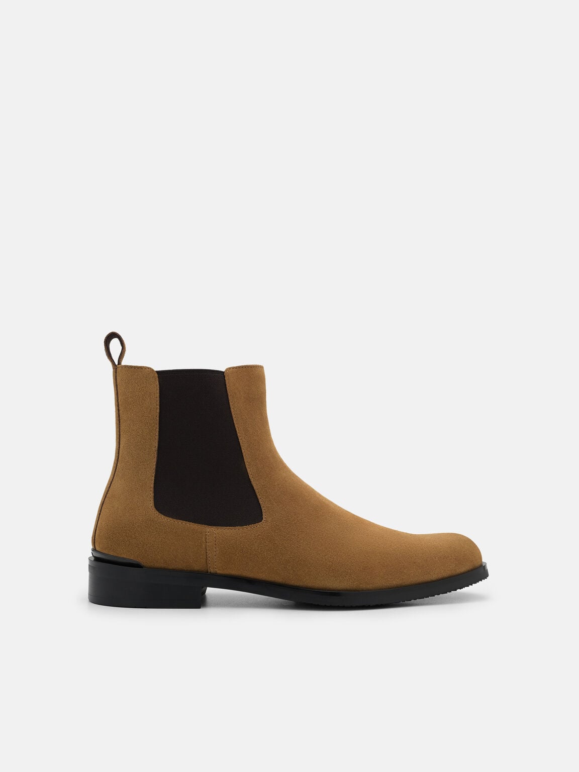Chace Suede Chelsea Boots, Dark Camel Suede