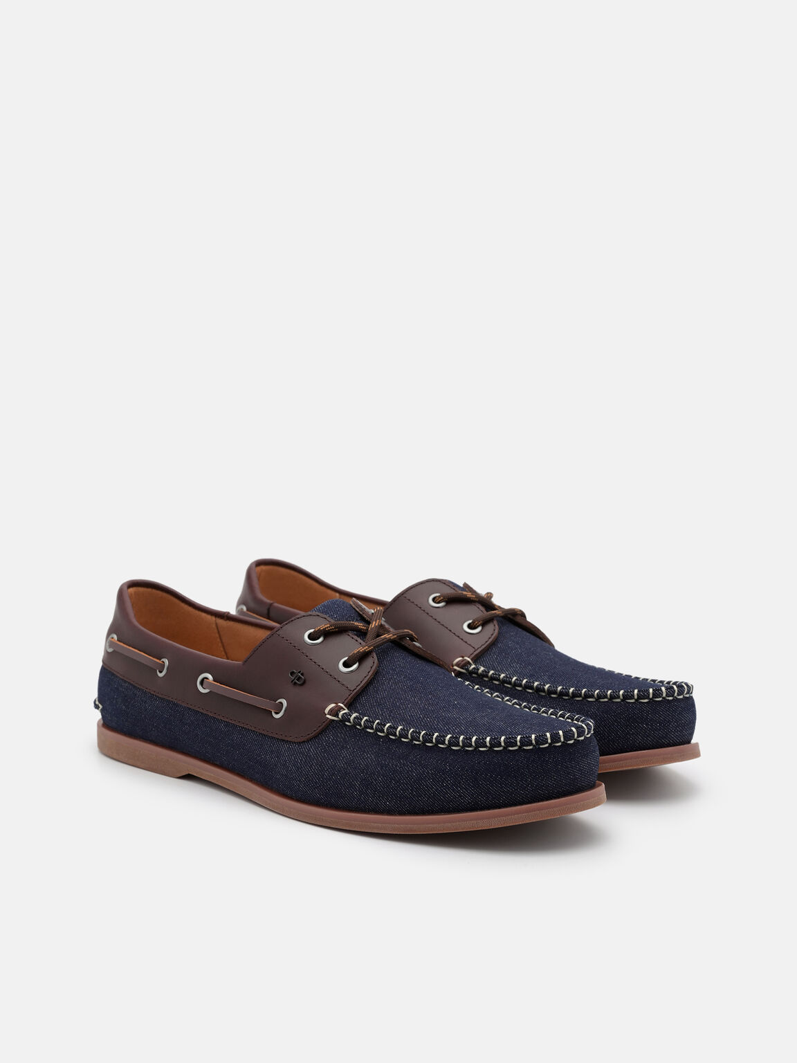 Denim Boat Shoes, Navy Denim