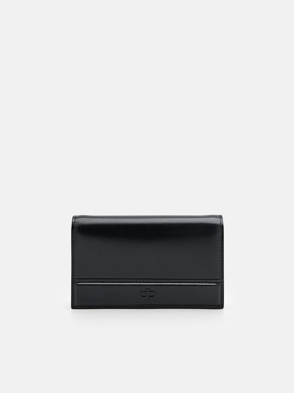 PEDRO아이콘 레더 바이폴드 지갑, 블랙