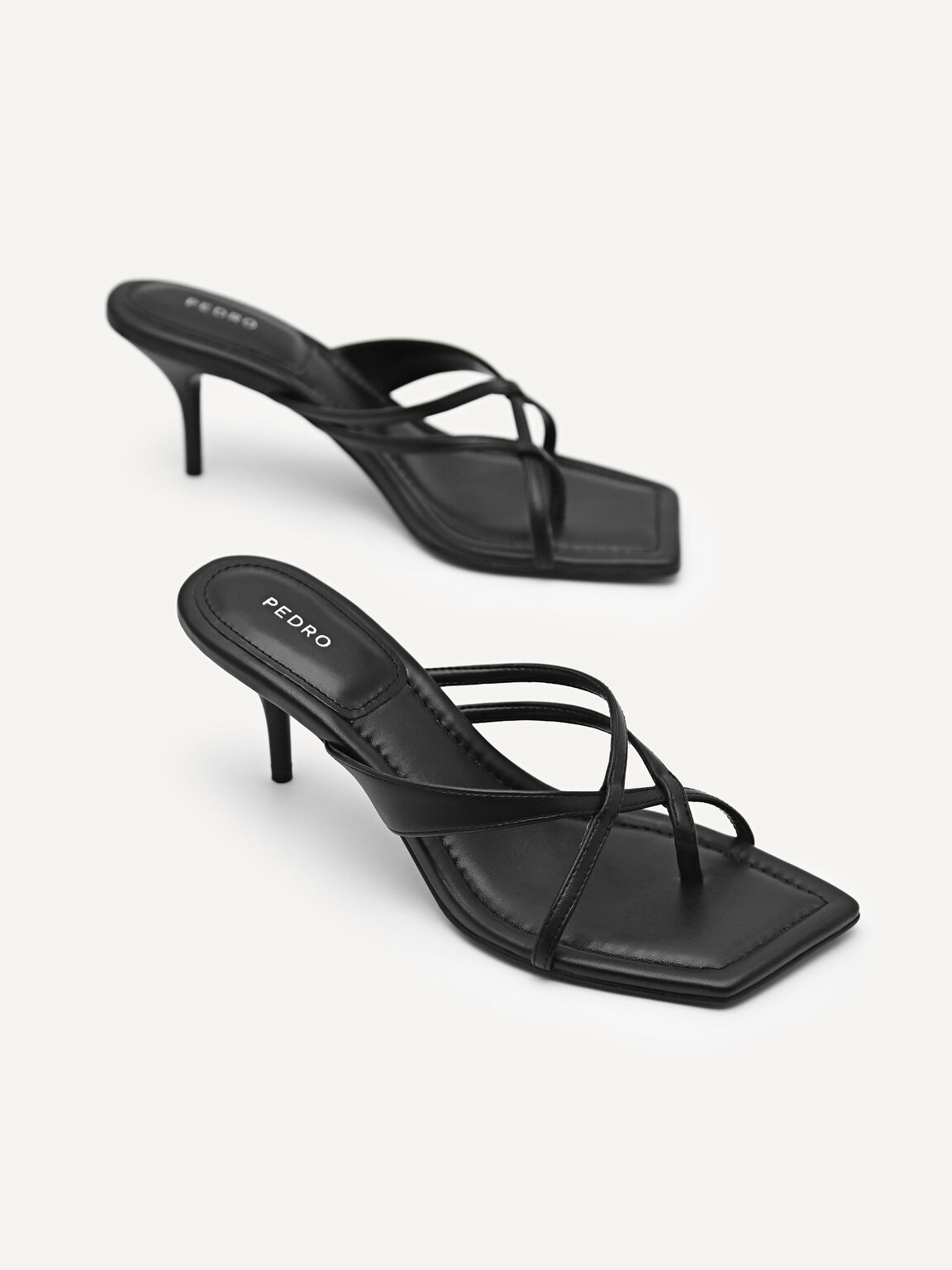 Dessau Heeled Sandals, Black