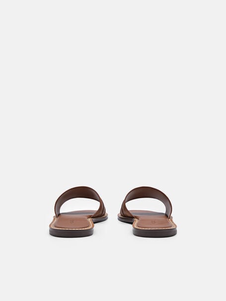 Slide Sandals, Brown