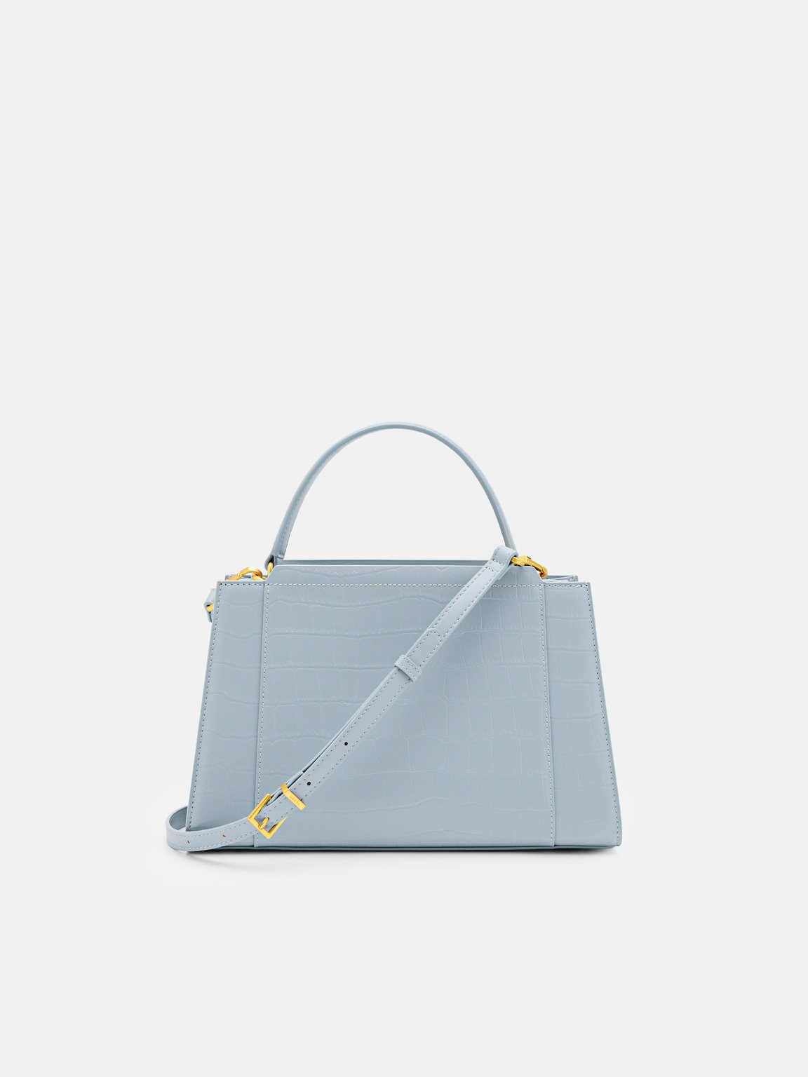 PEDRO Studio Ida Leather Handbag, Slate Blue