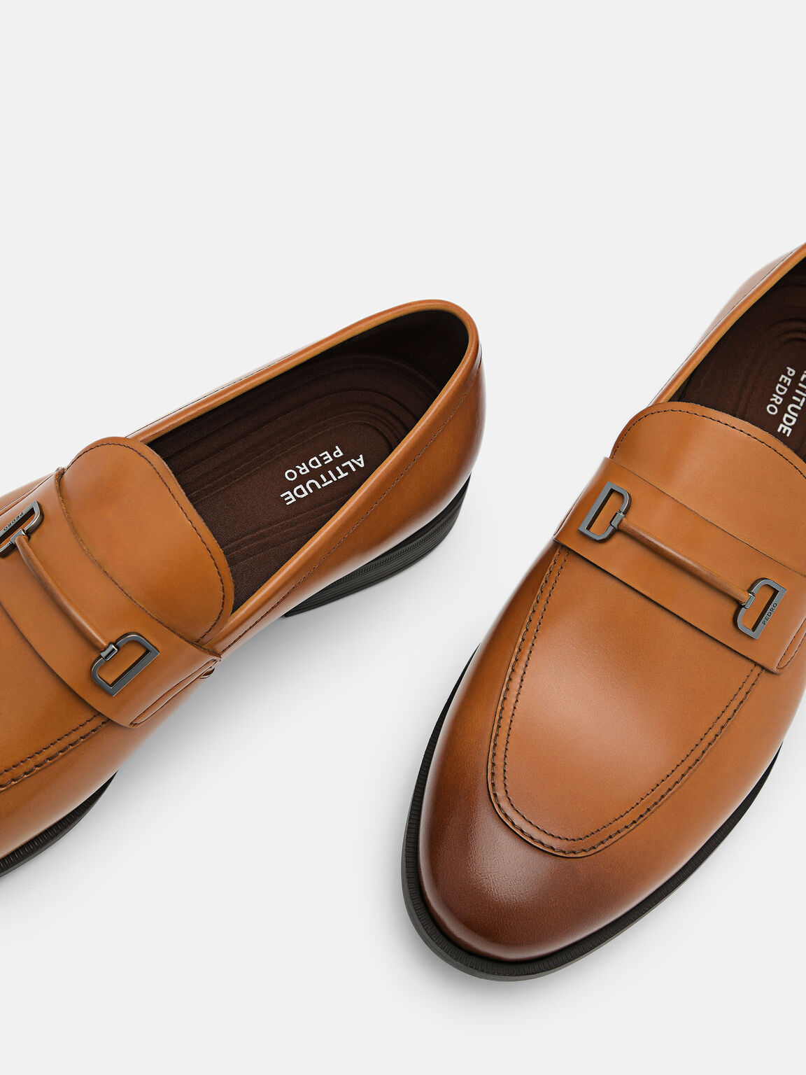 Altitude Lightweight Casey Leather Loafers, Camel