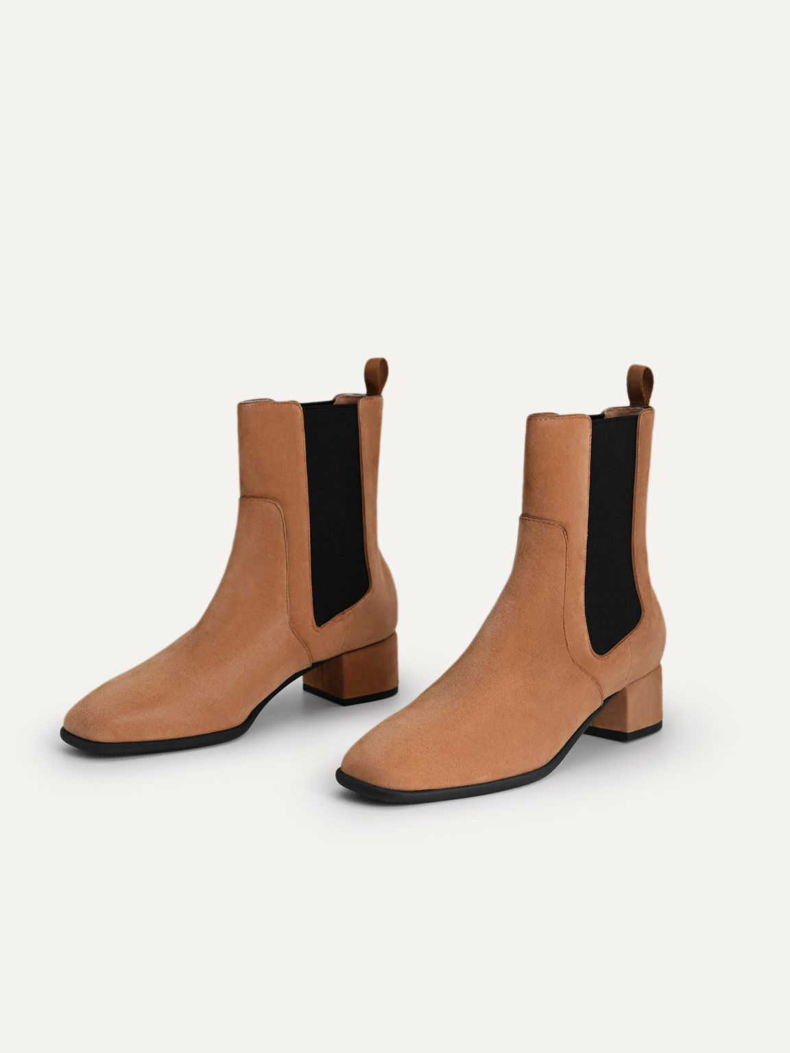Suede Chelsea Boots, Camel