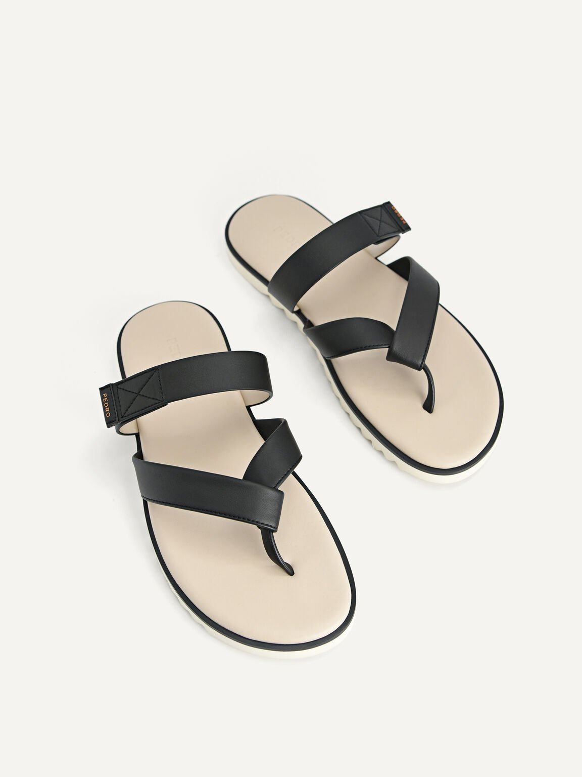 Slip-On Thong Sandals, Black