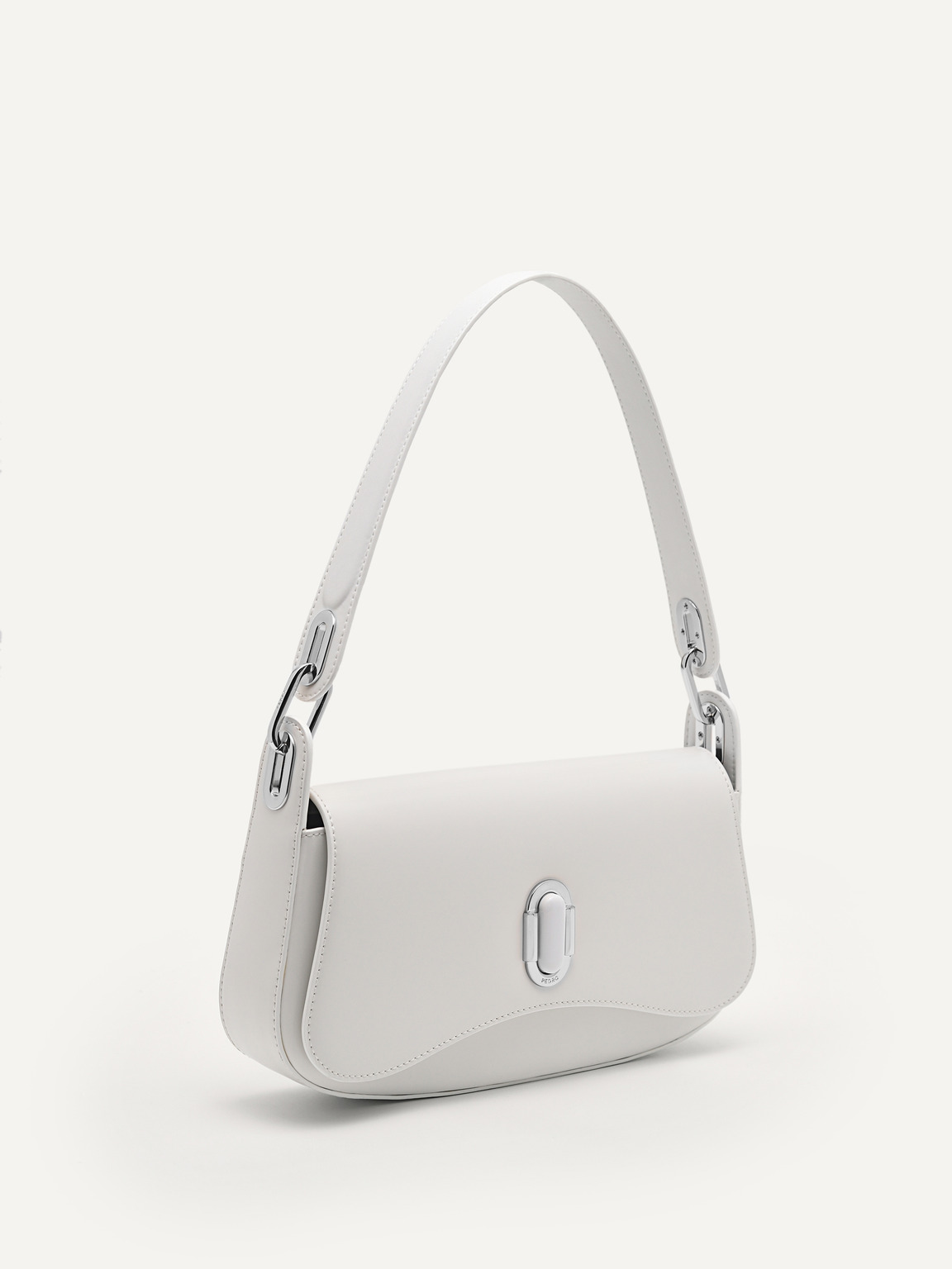 PEDRO Studio Rift Leather Shoulder Bag, White