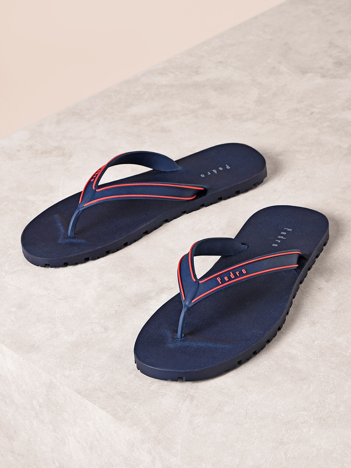 Casual Thong Sandals, Navy