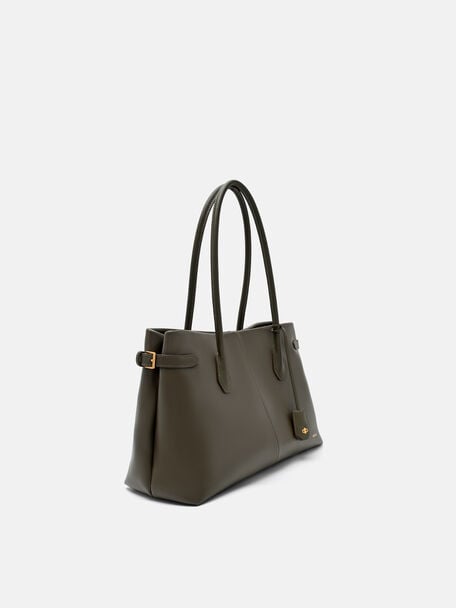 Laurel Leather Handbag, Dark Olive
