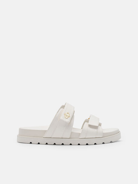 Sanni Slide Sandals, Chalk