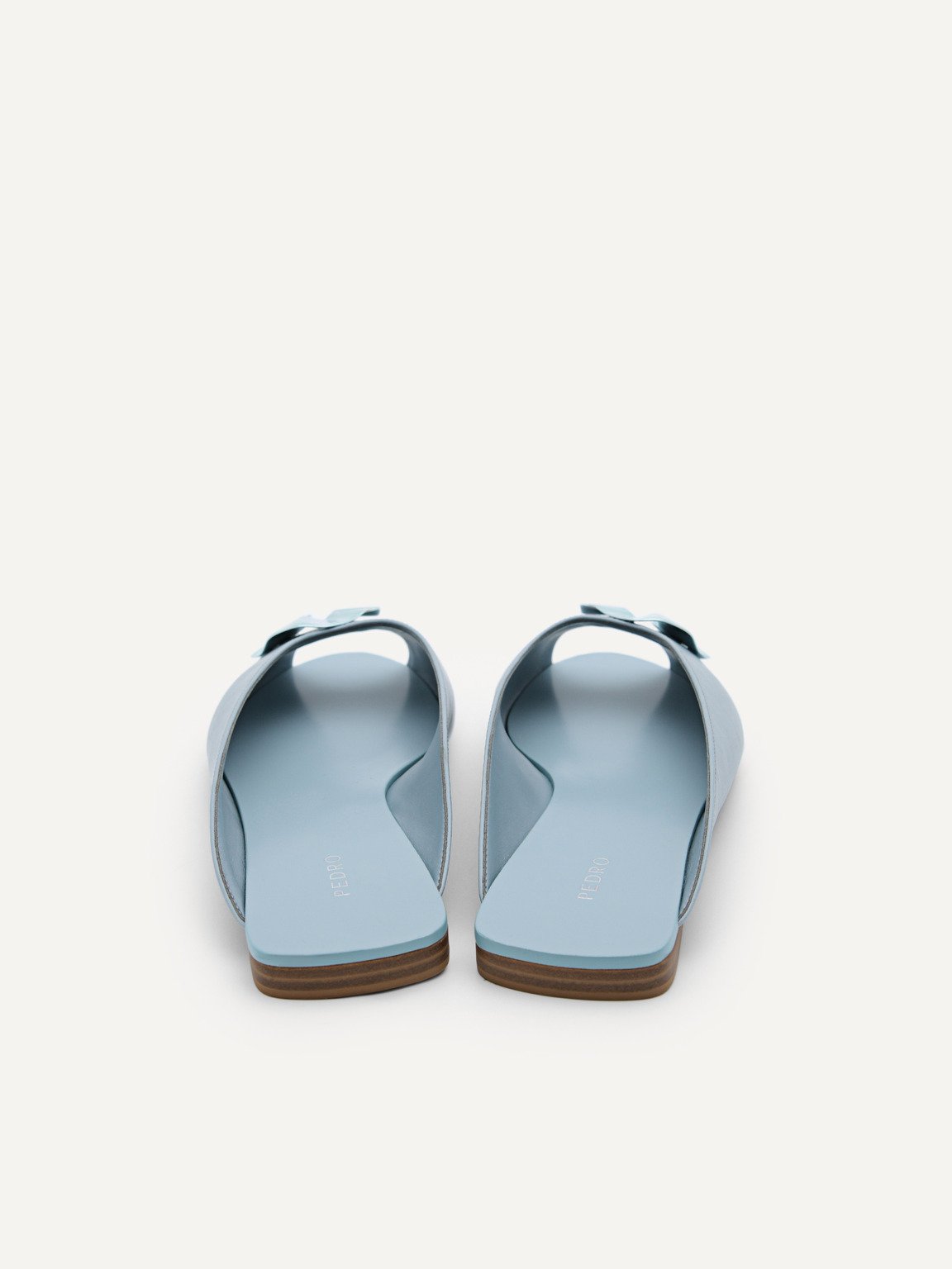 Iris Flat Sandals, Slate Blue