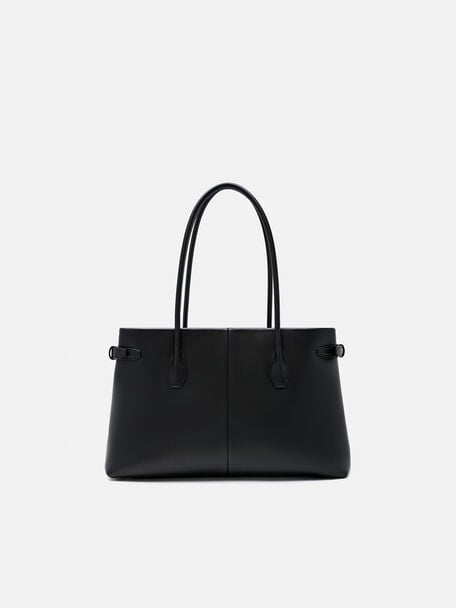 Laurel Leather Handbag, Black