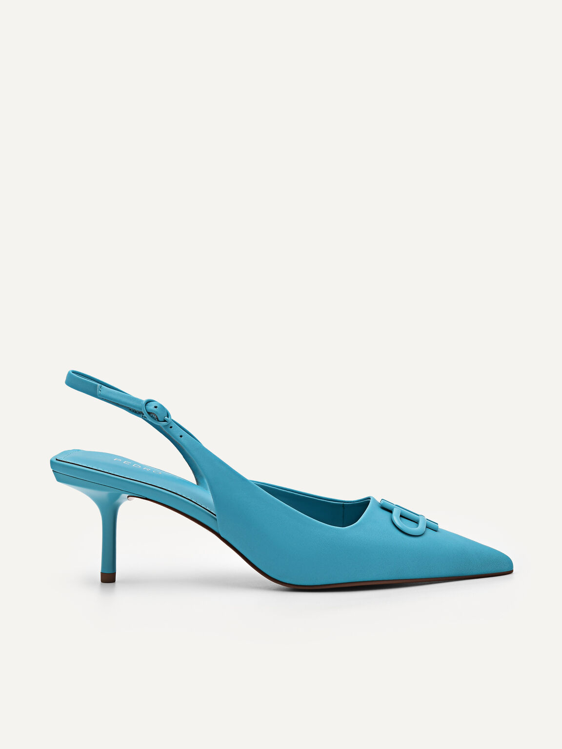PEDRO Icon Leather Slingback Pumps, Cyan