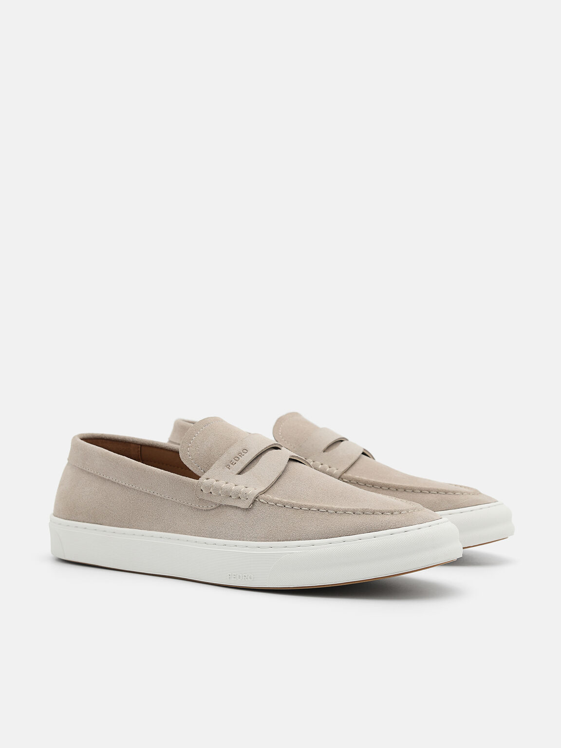 Ridge Suede Slip-On Sneakers, Taupe
