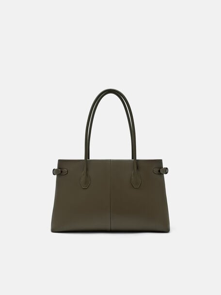 Laurel Leather Handbag, Dark Olive