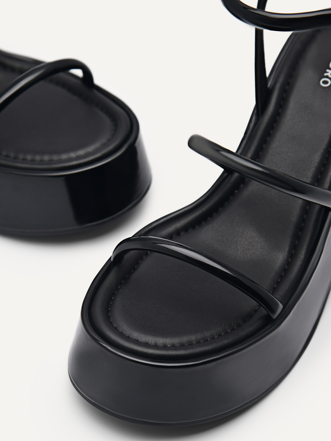 Aryna Platform Sandals, Black