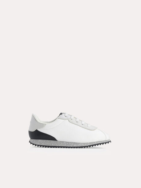 Speckled Monochromatic Sneakers, White