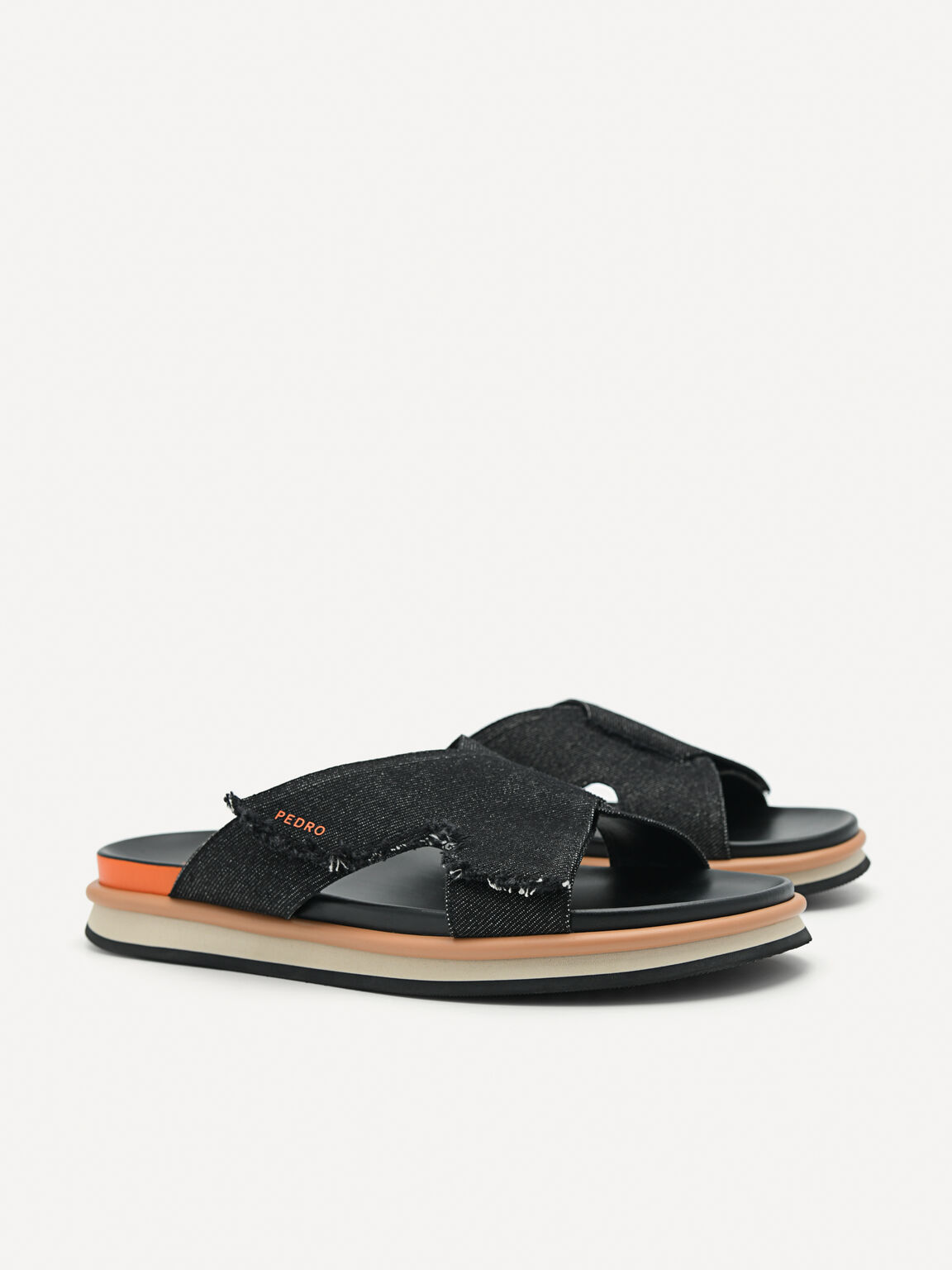 Harlin Slide Sandals, Black