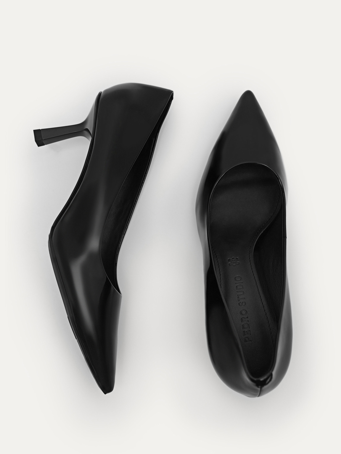 PEDRO工作室Tina漆皮尖頭高跟鞋, 黑色