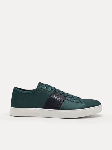 Lace-Up Sneakers, Dark Green, hi-res