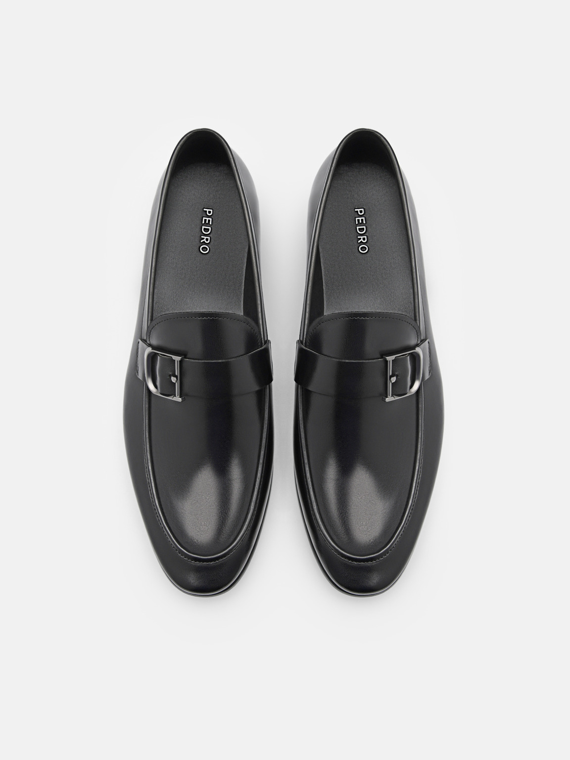 Helix皮革樂福鞋, 黑色