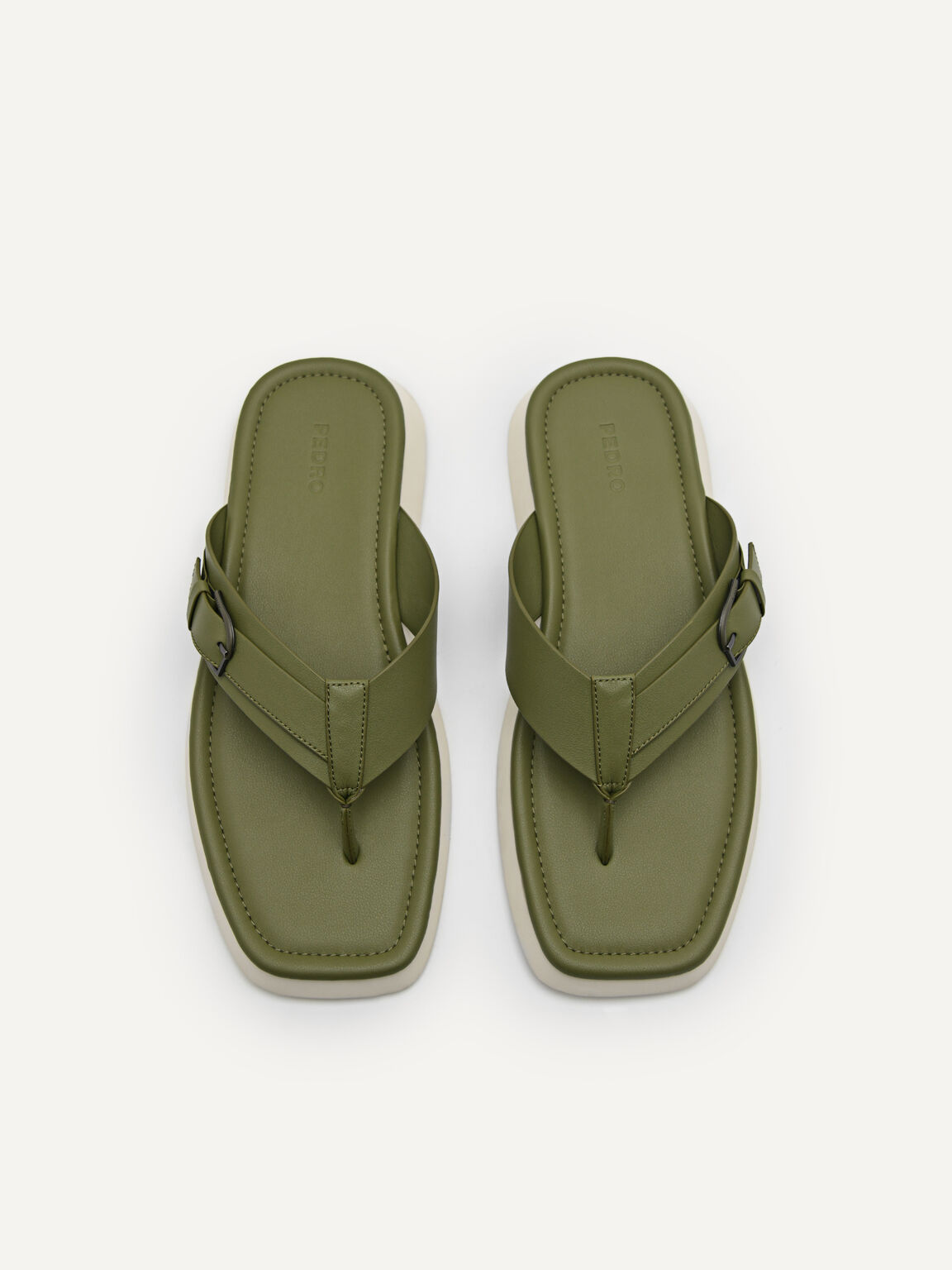Ezra Thong Sandals, Military Green