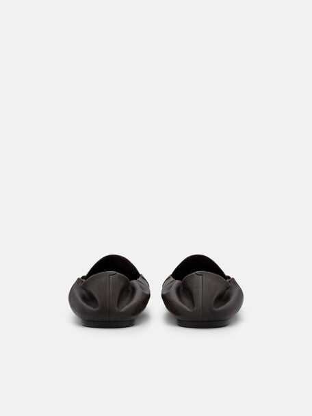 Gabrielle Leather Loafers, Dark Brown