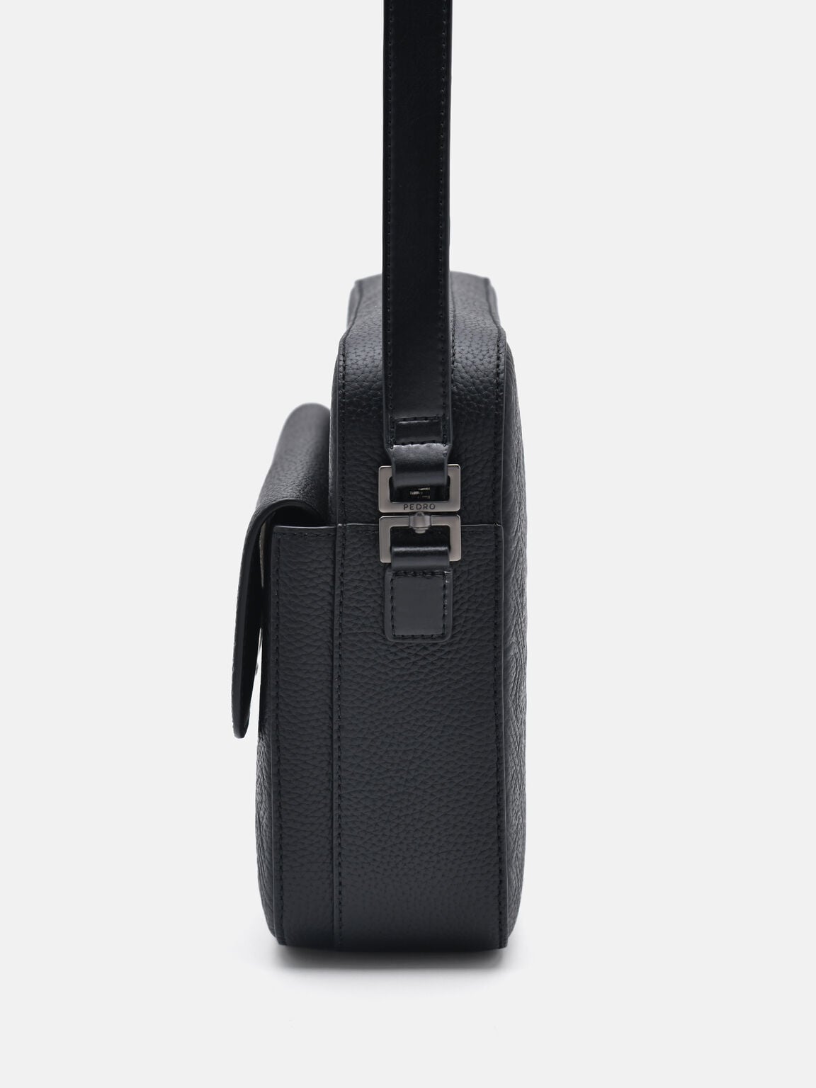 Leather Crossbody Bag, Black