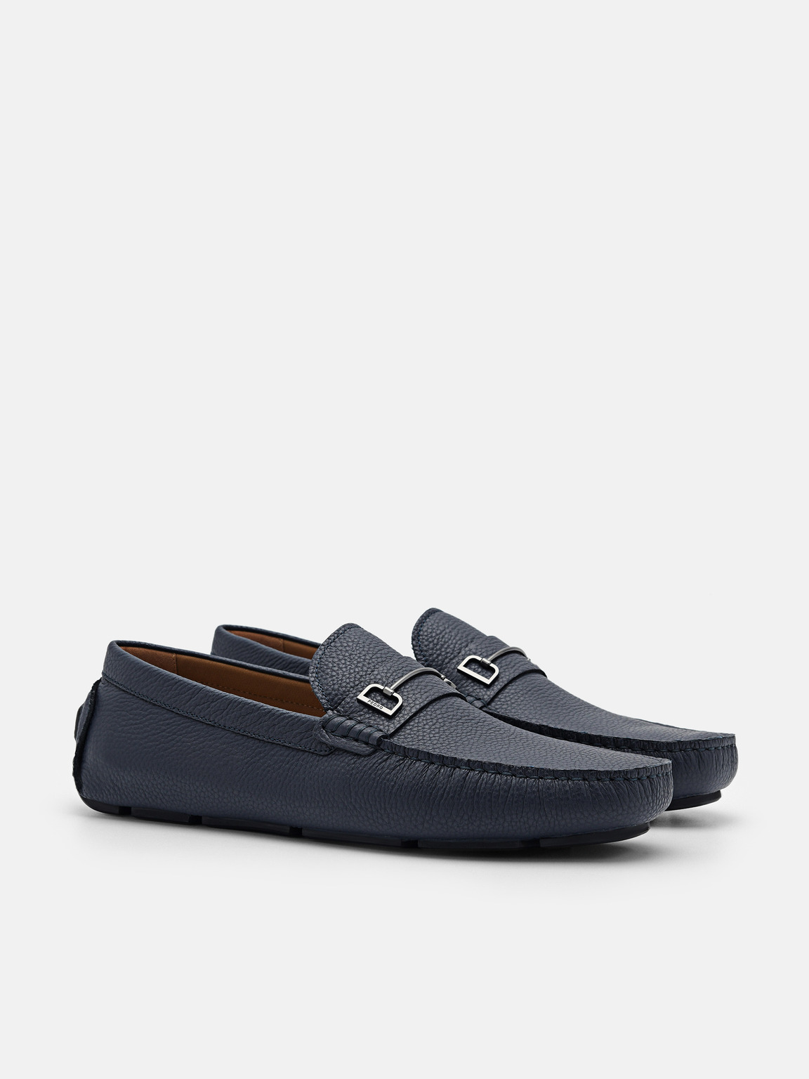 Casey Leather Driving Shoes, Navy