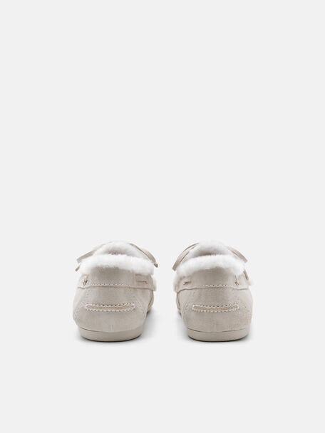 Dee Suede Boat Shoes, Chalk