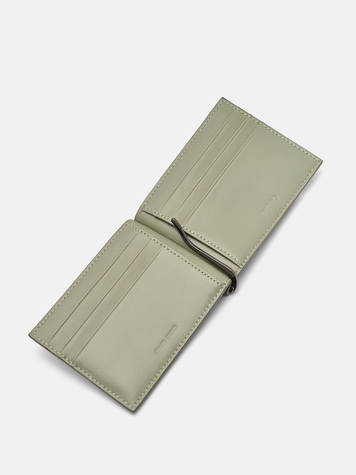 Oliver Leather Bi-Fold Card Holder with Money Clip, Olive