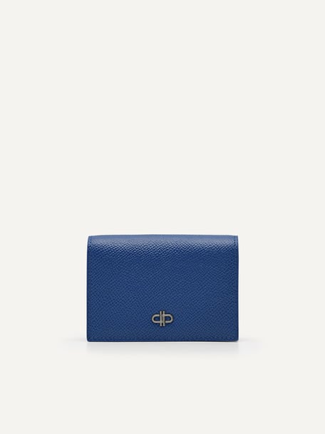 PEDRO Icon Leather Card Holder, Navy
