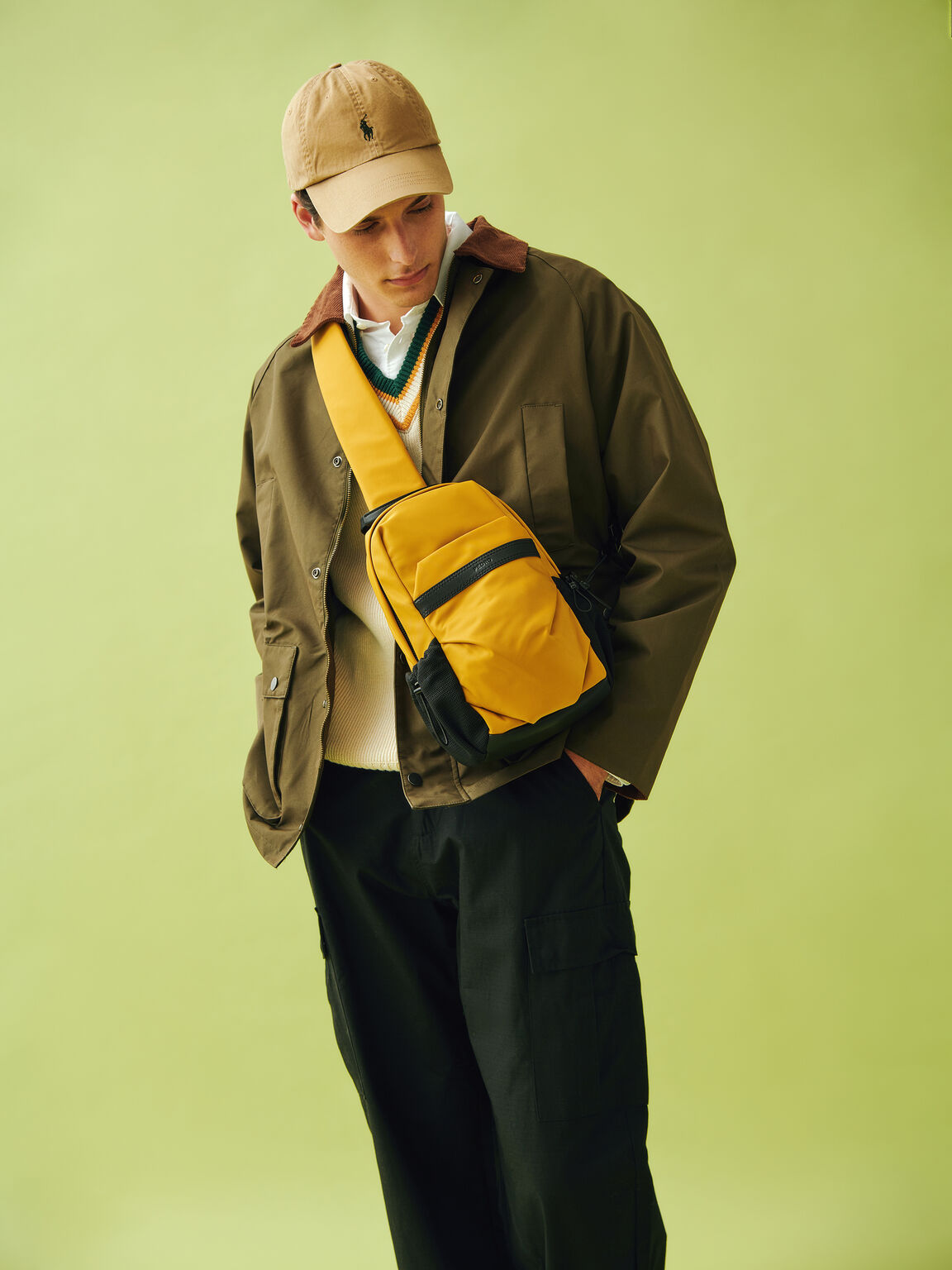 Technical Sling Pouch Bag, Mustard, hi-res