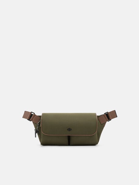 Devon Nylon Bum Pouch, Olive Nylon