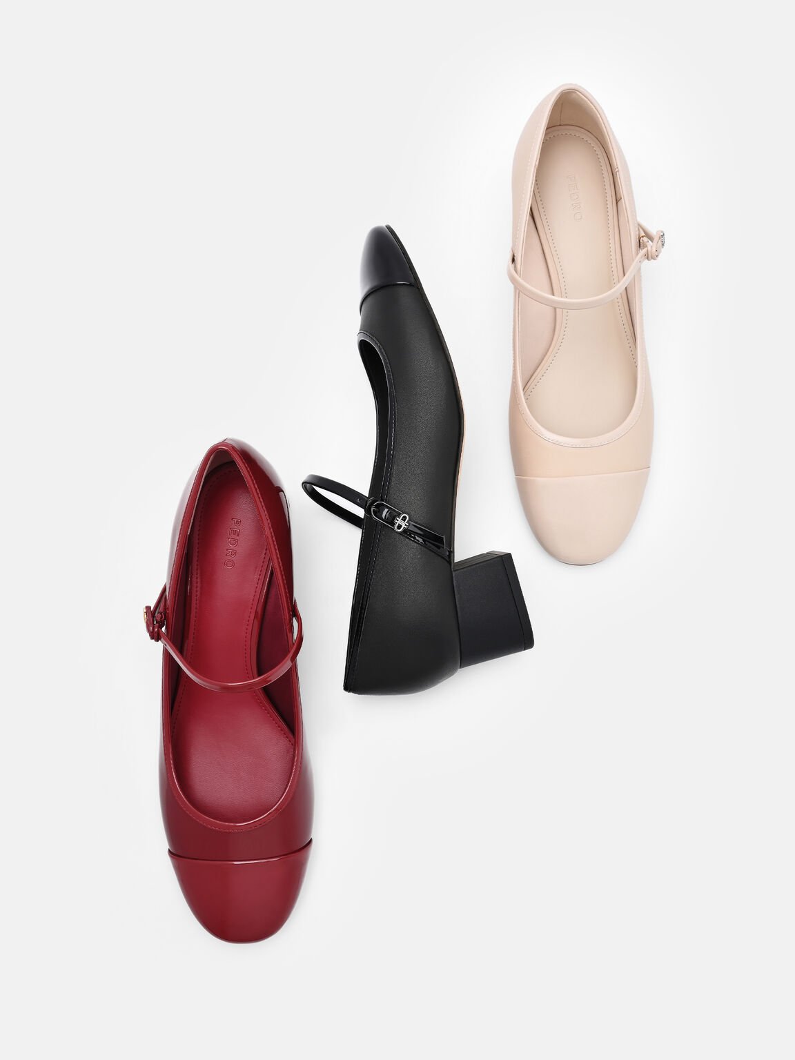 Claude Leather Mary Jane Pumps, Black