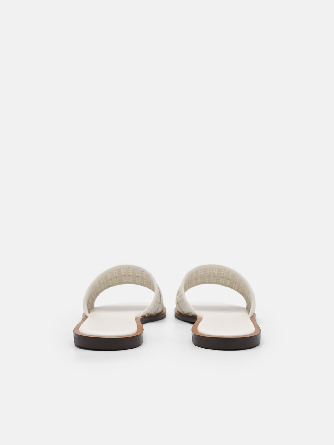 Sadie Woven Slide Sandals, Chalk Weave