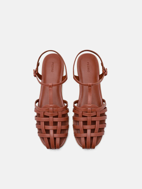 Talia Caged Sandals, Brick
