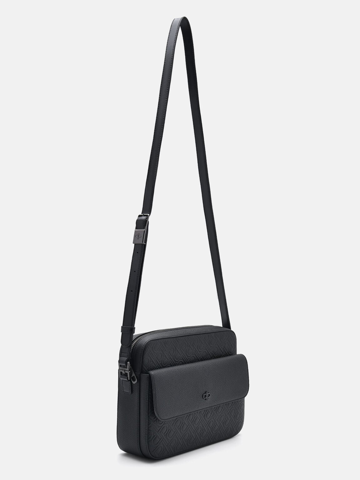 Leather Crossbody Bag, Black