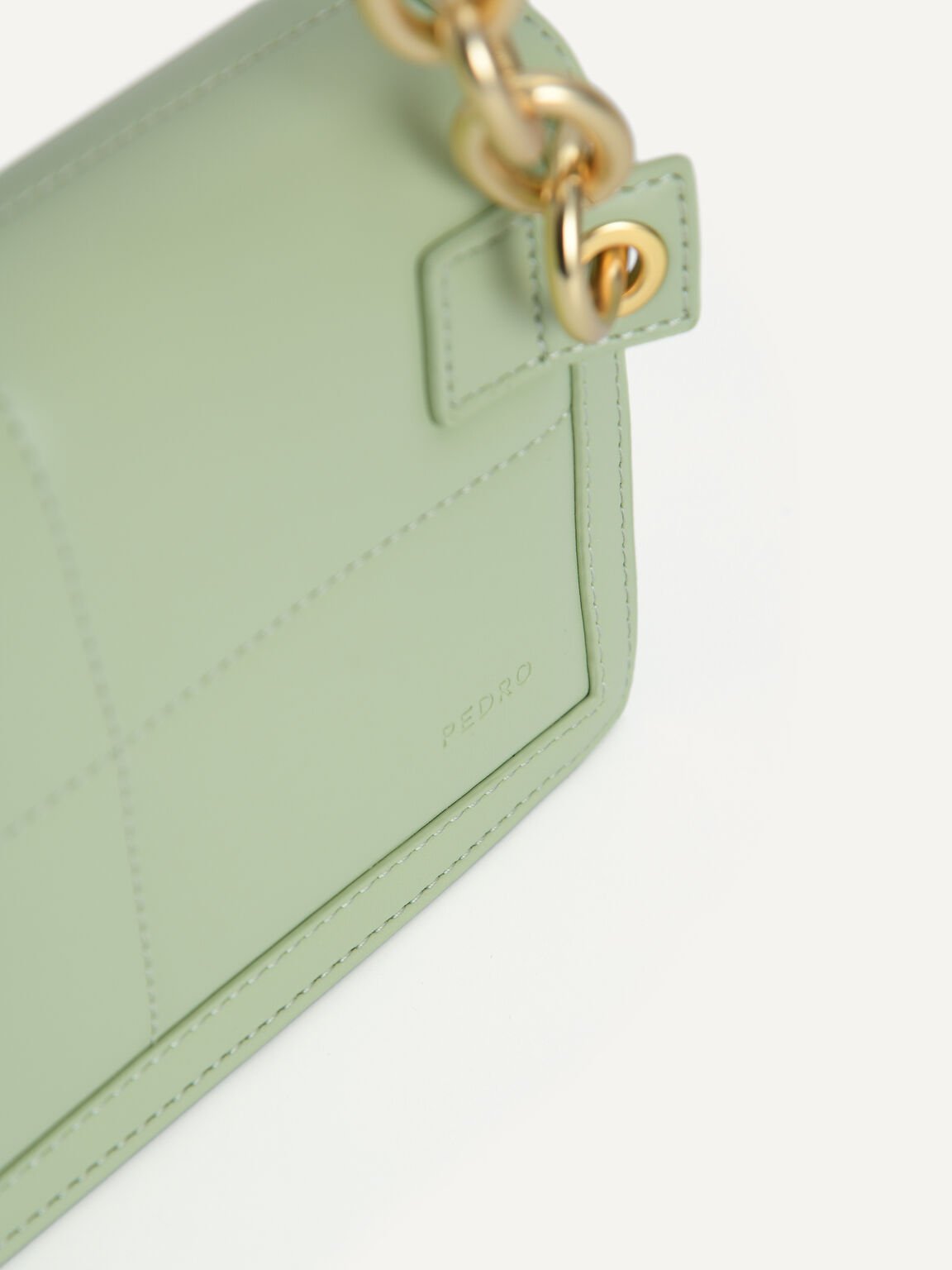 Mini Quilted Shoulder Bag, Light Green