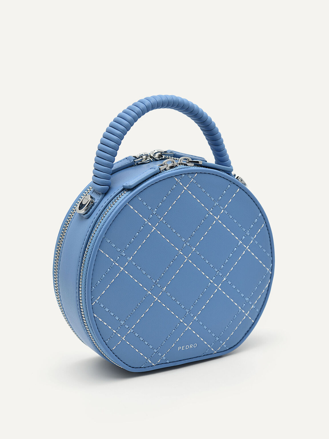 Cala Quilted Shoulder Bag, Blue
