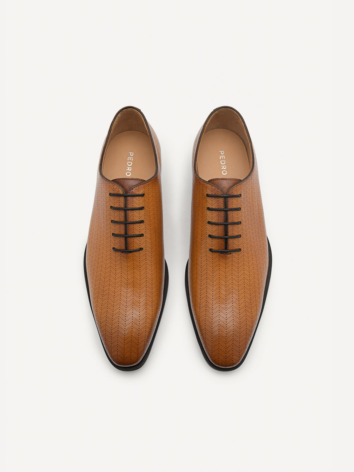 Leather Oxford Shoes, Camel
