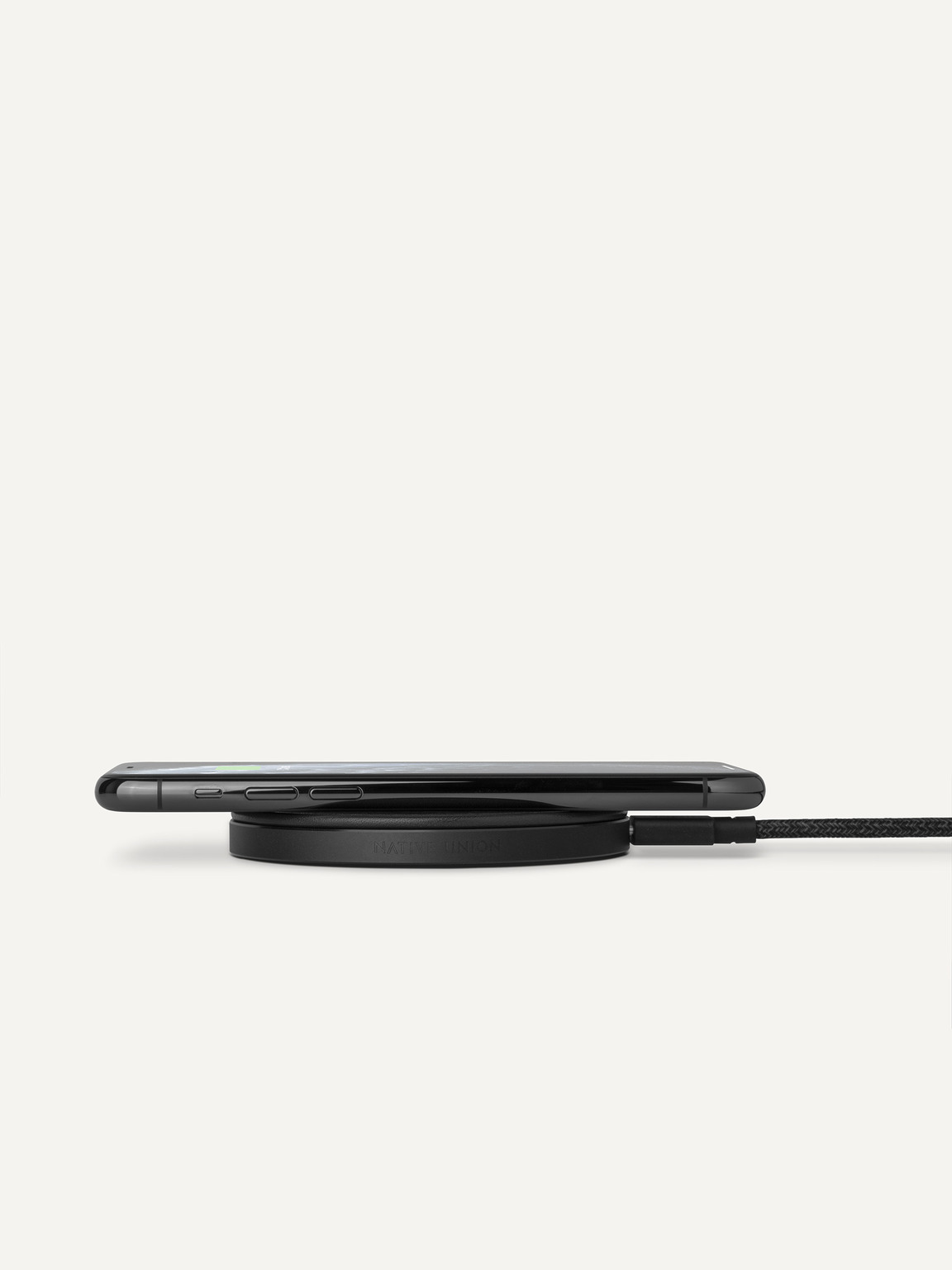 Leather Drop Wireless Charger, Black