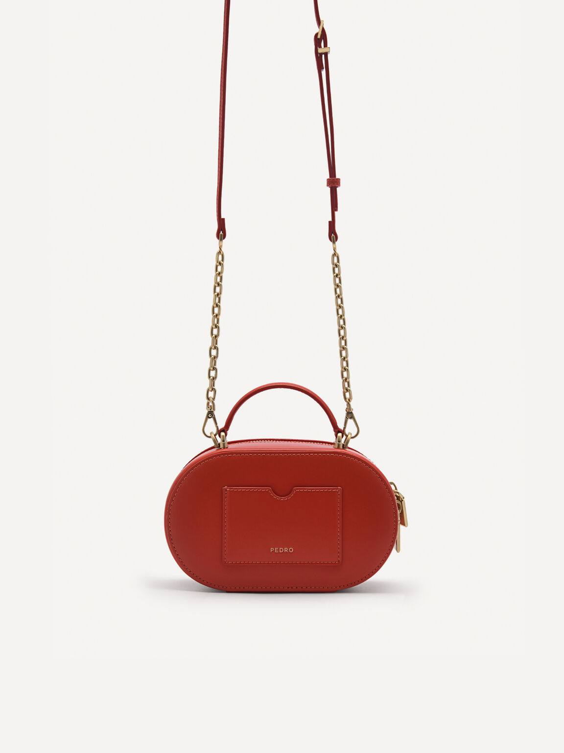 Red PEDRO Studio Cara Leather Mini Shoulder Bag in Pixel - PEDRO SG