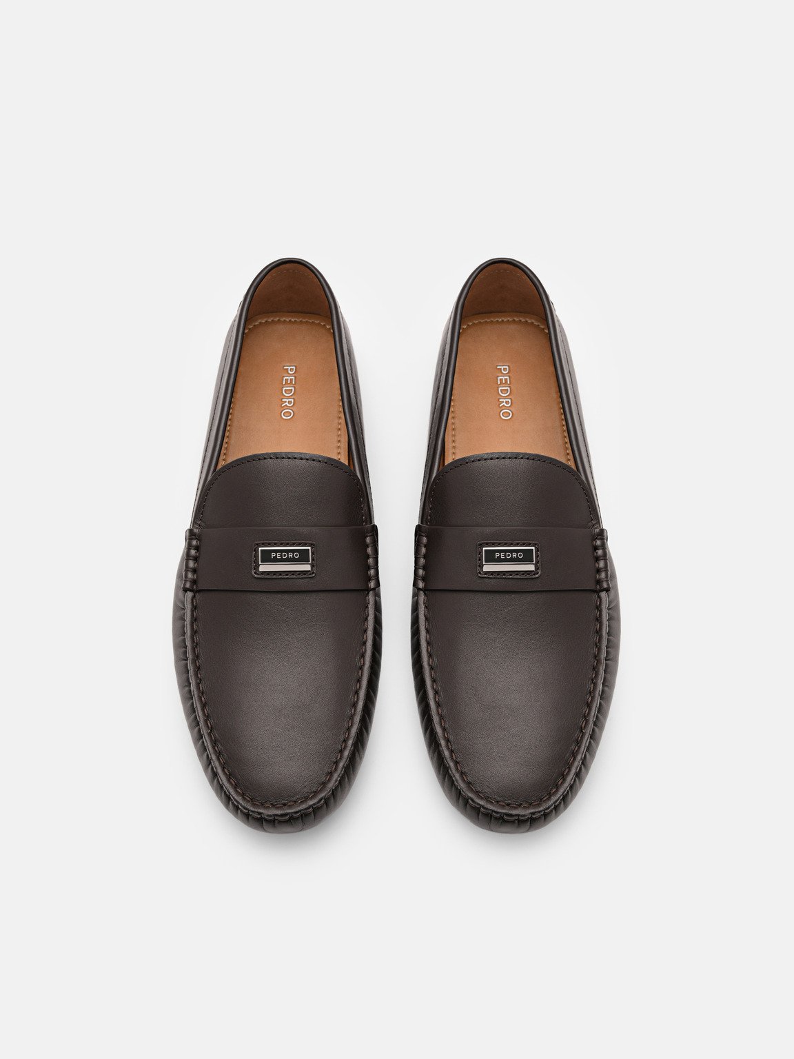 Allen Leather Driving Shoes, Dark Brown