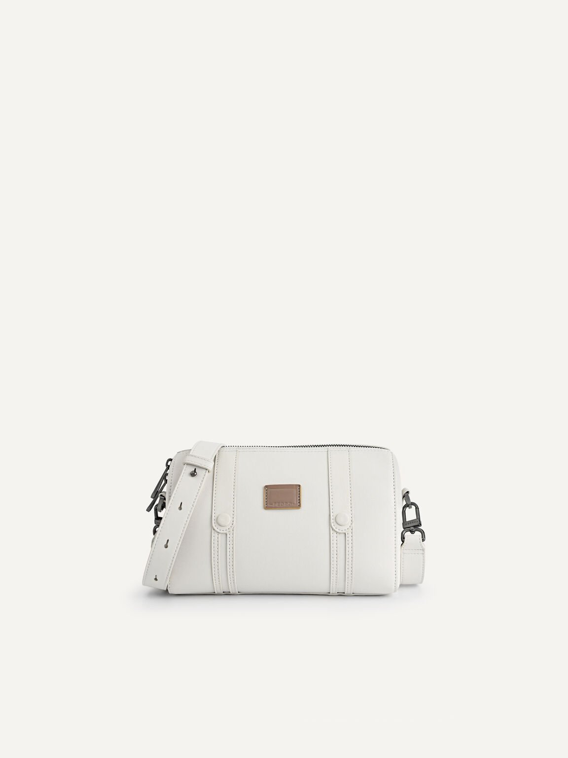 Monochrome Crossbody Bag, White