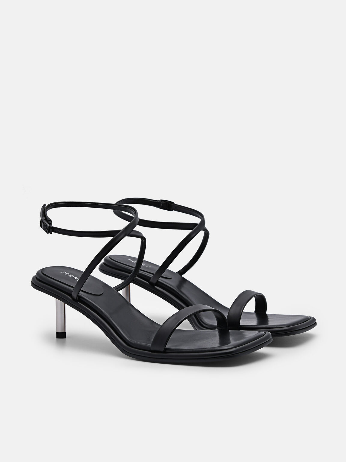 Myra Heel Sandals, Black
