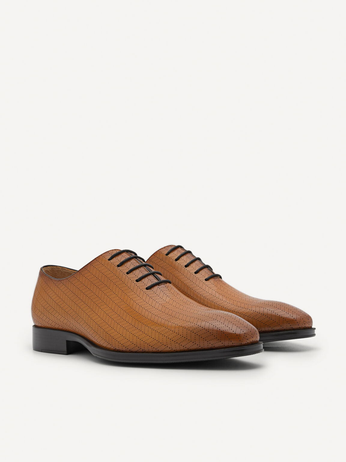 Leather Oxford Shoes, Camel