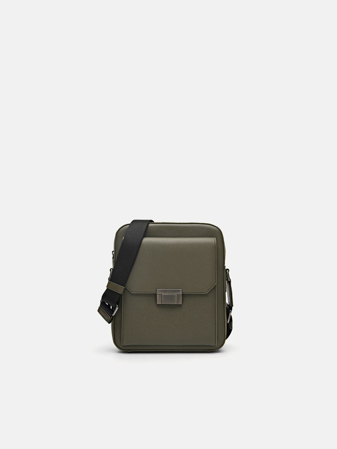 Henry Leather Sling Bag, Military Green