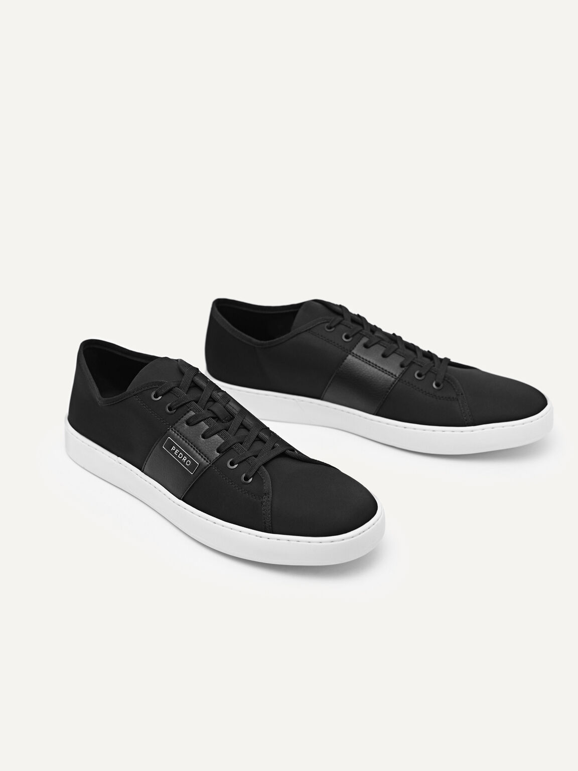 Lace-Up Sneakers, Black